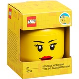 Room Copenhagen LEGO Storage Head "Girl", mini, Aufbewahrungsbox gelb