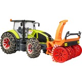 bruder Claas Axion 950 mit Schneeketten und Schneefräse, Modellfahrzeug