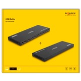 DeLOCK HMDI Splitter 1 x HDMI in zu 8 x HDMI out 4K 60 Hz, HDMI Splitter schwarz