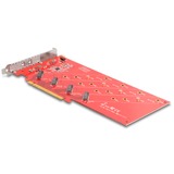 DeLOCK PCI Express x16 Karte auf 4x intern NVMe M.2 Key, Schnittstellenkarte 