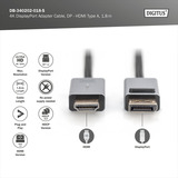 Digitus Adapterkabel DisplayPort > HDMI, UHD 4K schwarz, 1,80 Meter