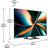 Hisense 55U7Q, LED-Fernseher 139 cm (55 Zoll), schwarz (matt), UltraHD/4K, Mini-LED, Hi-View AI Engine, QLED Colour, 144Hz Panel