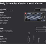 Keychron V1 Knob, Gaming-Tastatur schwarz/blaugrau, DE-Layout, Keychron K Pro Red, Hot-Swap, RGB, PBT