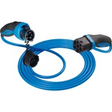 Mennekes Ladekabel Mode 3, Typ 2 > Typ 1, 20A, 1PH blau/schwarz, 7,5 Meter