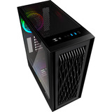Sharkoon RGB WAVE Generalüberholt, Tower-Gehäuse schwarz, Seitenteil aus gehärtetem Glas