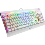 Sharkoon SKILLER SGK3 White, Gaming-Tastatur weiß, DE-Layout, Kailh Red