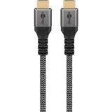 goobay Plus Ultra High-Speed HDMI-Kabel, 8K @ 60Hz grau, 1 Meter