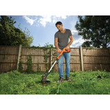 BLACK+DECKER Akku-Rasentrimmer ST182320, 18Volt orange/schwarz, Li-Ionen Akku 2,0Ah