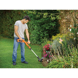 BLACK+DECKER Akku-Rasentrimmer ST182320, 18Volt orange/schwarz, Li-Ionen Akku 2,0Ah