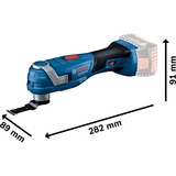 Bosch Akku-Multi-Cutter GOP 18V-34 Solo Professional, 18Volt, Multifunktions-Werkzeug blau/schwarz, ohne Akku und Ladegerät, L-BOXX + Zubehör-Box