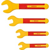 Bosch VDE Einmaulschlüssel-Set 8/ 10/ 13/ 17mm Professional, Schraubenschlüssel rot/gelb, 4-teilig