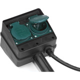 Brennenstuhl Garten-Steckdose mit Erdspieß, 4-fach, Steckdosenleiste schwarz, 10 Meter