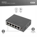 Digitus 5-Port Gigabit DN-80202-1, Switch 