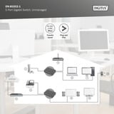 Digitus 5-Port Gigabit DN-80202-1, Switch 
