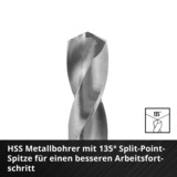 EINHELL Bohrer-Set Holz, Stein und Metall M-CASE, 16-teilig, Bohrer-Satz 