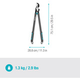 GARDENA Astschere EnergyCut Pro L Amboss grau/türkis, 75cm