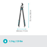 GARDENA Astschere EnergyCut Pro L Amboss grau/türkis, 75cm