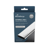 MediaRange 240 GB, Externe SSD silber, USB-C 3.2 Gen 2 (10 Gbit/s)