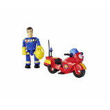 Simba Feuerwehrmann Sam Feuerwehr Motorrad mit Figur, Spielfahrzeug 