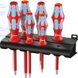 Wera 3165 i/6 Schraubendrehersatz, Edelstahl + Rack rot/blau, 6-teilig, mit Lasertip
