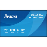 iiyama ProLite LH7564UHS-B1AG, Public Display schwarz (matt), UltraHD/4K, VA, WiFi, Fernbedienung