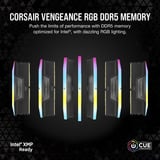 Corsair DIMM 96 GB DDR5-6400 (4x 24 GB) Quad-Kit, Arbeitsspeicher schwarz, CMH96GX5M4B6400C32, Vengeance RGB, INTEL XMP