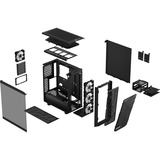 Fractal Design Meshify 2 Compact RGB Black TG Light Tint, Tower-Gehäuse schwarz, Tempered Glass