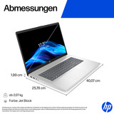 HP 17-cn4272ng, Notebook silber, Intel® Core™ 7 150U, Intel® Graphics, 16 GB DDR4, 512 GB (512 GB SSD), ohne Betriebssystem