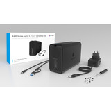 ICY BOX IB-RD3720-CU3, RAID-Gehäuse schwarz