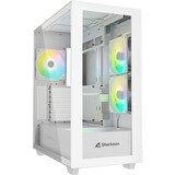 Sharkoon Rebel C60 RGB , Tower-Gehäuse weiß, Tempered Glass