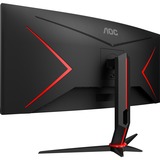 AOC CU34G2XP/BK, Gaming-Monitor 86.4 cm (34 Zoll), schwarz/rot, WQHD, VA, Curved, 180Hz Panel