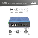 Digitus Industrial 4+2-Port L2 managed Gigabit Ethernet PoE, Switch 