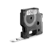Dymo D1 ORIGINAL Hochleistungs-Schriftband Polyester, schwarz auf weiß, 12mm x 5,5m schwarz, S0718060