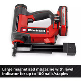 EINHELL Power X-Change Akku-Nagler TE-CN 18/32 Li - Solo, 18Volt rot/schwarz, ohne Akku und Ladegerät