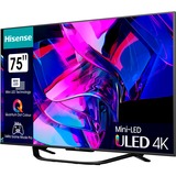Hisense 75U7KQ, LED-Fernseher 189 cm (75 Zoll), schwarz/silber, UltraHD/4K, Triple Tuner, HDR10+, WLAN, LAN, Bluetooth, 120Hz Panel