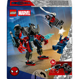 LEGO 76337 Marvel Super Heroes Miles Morales Mech vs. Spider-Man 2099, Konstruktionsspielzeug 