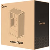 Ocypus Gamma C60 , Tower-Gehäuse schwarz, Tempered Glass