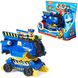 Spin Master Paw Patrol Chases Rise and Rescue wandelbares Spielzeugauto, Spielfahrzeug blau/gelb, Inkl. Actionfiguren und Zubehör