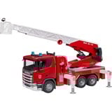 Scania Super 560R Feuerwehr mit Drehleiter, Wasserpumpe, Light & Sound, Modellfahrzeug