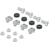 DeLOCK 19" Schutzschalterleiste mit Abdeckung und Hutschiene, Halterung hellgrau, 3 HE, inkl. 2x Kabelzugentlastungschiene