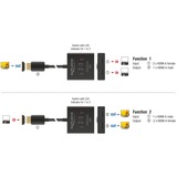 DeLOCK HDMI Switch 2 > 1 bidirektional 8K schwarz, 50cm Kabel