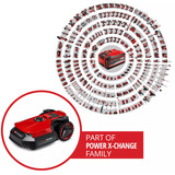 EINHELL Power X-Change Mähroboter FREELEXO 500, 18Volt rot/schwarz, Li-Ion Akku 2,5Ah