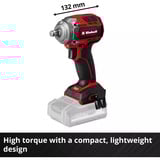 EINHELL Professional Akku-Schlagschrauber TP-CW 18/350-C Li BL - Solo, 18Volt rot/schwarz, ohne Akku und Ladegerät