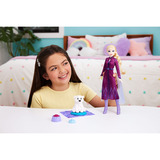 Mattel Disney Die Eiskönigin Elsa-Modepuppe und Eisbärenjunges-Figur mit 4 Pflegezubehörteilen