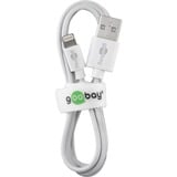 goobay Apple Lightning Ladeset 5 Watt, Ladegerät weiß, 1 Meter Kabel