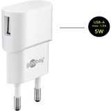 goobay Apple Lightning Ladeset 5 Watt, Ladegerät weiß, 1 Meter Kabel