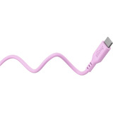 goobay USB 2.0 Silikonkabel pink, USB-C Stecker > USB-C Stecker pink, 1,5 Meter, PD 60 Watt