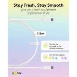 goobay USB 2.0 Silikonkabel pink, USB-C Stecker > USB-C Stecker pink, 1,5 Meter, PD 60 Watt