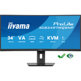 iiyama ProLite XCB3497WQSNP-B1, LED-Monitor 86.4 cm (34 Zoll), schwarz (matt), WQHD, VA, Curved, Adaptive-Sync, USB-C, USB-Hub, 120Hz Panel