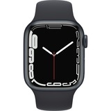 Apple Watch Series 7, Smartwatch schwarz/dunkelblau, 41 mm, Sportarmband, Aluminium-Gehäuse, LTE